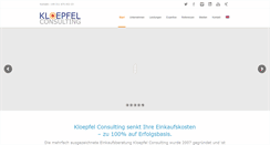Desktop Screenshot of kloepfel-consulting.com