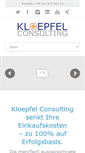 Mobile Screenshot of kloepfel-consulting.com